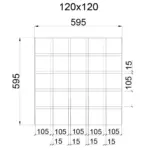 потолок Грильято GL15 120x120 схема